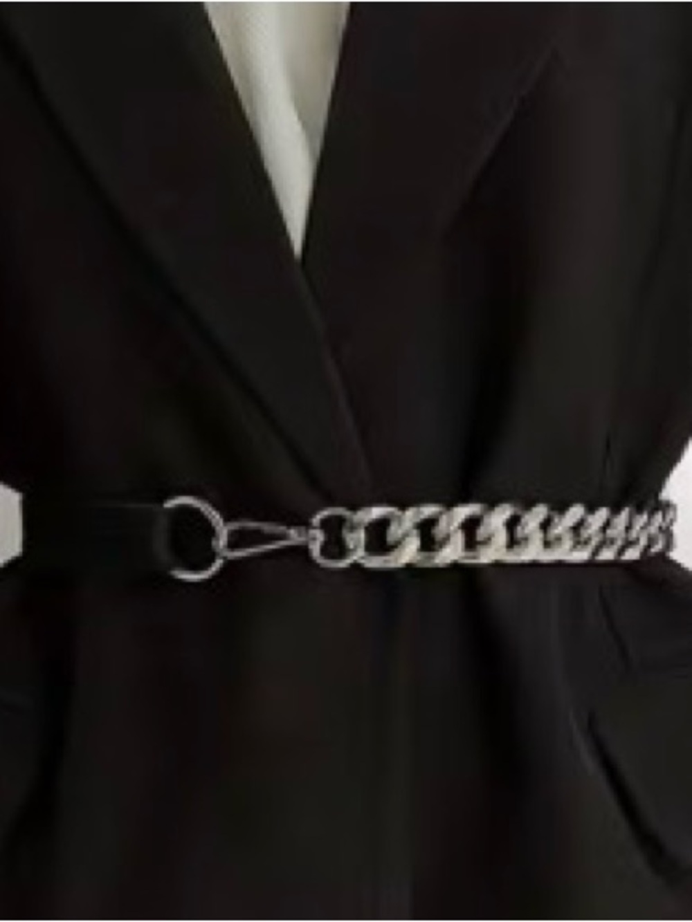 Silver Chain Link Waist Belt for Women